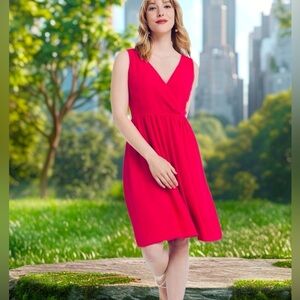 NEW, Signature by Reitmans, Sleeveless Fit & Flare Dress, XL, Red